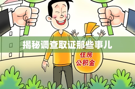 晋安揭秘调查取证那些事儿