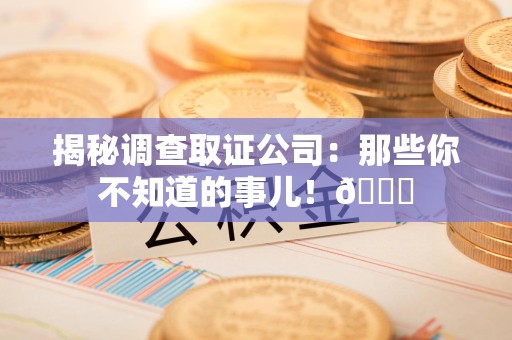 晋安揭秘调查取证公司：那些你不知道的事儿！😎