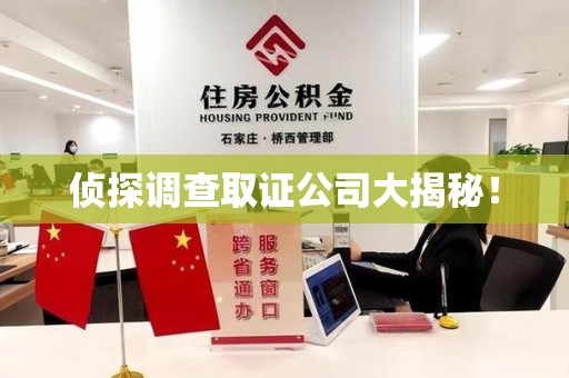 晋安侦探调查取证公司大揭秘！