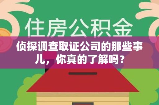 晋安侦探调查取证公司的那些事儿，你真的了解吗？