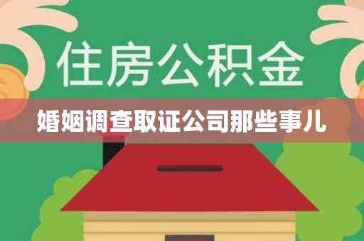 晋安婚姻调查取证公司那些事儿