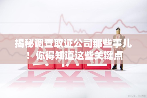 晋安揭秘调查取证公司那些事儿！你得知道这些关键点