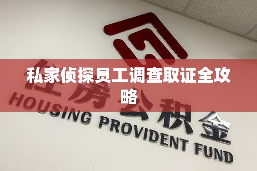 晋安私家侦探员工调查取证全攻略